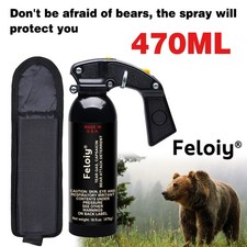 Feloiy 16 oz. Bear Repellent Spray w/ Holster, 35 ft Range NEW EPA Approved picture