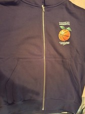 Midnight Organic Men's Black Full Zip Hoodie Basketball Medium M Off the Dribble picture