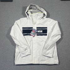 NWT Helly Hansen Men's Sz L White Saltholm Jacket Sailing HellyTech $230 picture