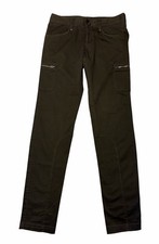 Athleta Nopa Sz 6 Olive Twill Cargo Pants Slim Straight Mid Rise Stretch Pockets picture