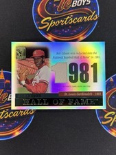 BOB GIBSON 2004 Topps Tribute TR-BG Hall of Fame Relic Game Used Jersey Cardinal picture