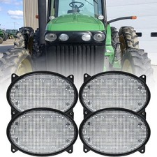 4PCS 65W LED Oval Headlight Hi/Lo Beam For John Deere Tractor 8120 8130 8220 picture