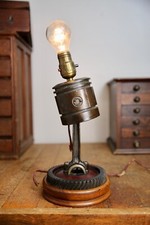 Vintage Bankers Lamp Ford Promo Desktop Piston Gear Light industrial antique picture