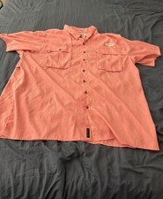 Magellan Outdoors Fish Gear Men's 2XL Salmon Pink Moisture Wicking Fishing Shirt picture