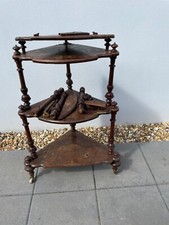 Antique Victorian Walnut Inlaid Corner What Not picture