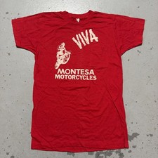 Vintage 1970s MONTESA Motorcycles Racing Selvedge Pocket T-Shirt Made USA NOS M picture