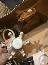 Kohler Antique K-108-3-BN Widespread Bathroom Sink Faucet BRUSHED NICKEL 6 Prong picture