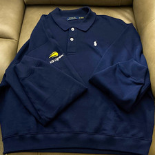 Limited Edition 2026 Polo Ralph Lauren US Open Navy XL Collared Polo Sweatshirt picture