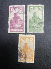 Poland 1918 Zarki Local City Post Stamps 3v Set Perf Used MH Fault  9-10 picture