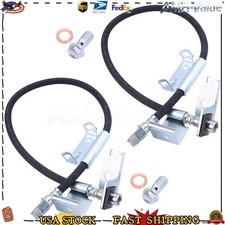 Set of 2 Hydraulic Brake Lines Hoses Front Driver & Passenger Side For GMC Chevy picture