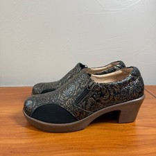 NWOT Alegria Hayli Minted Bronze Slip On Clog Shoe Leather Tulled Artsy Witch 36 picture