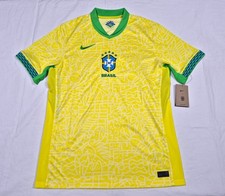 Nike Mens National Team Brazil 2024 Jersey Yellow/ Spark FJ4284-706 SZ Medium picture