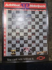 Chevrolet Auto Week Motorsports 92 Schedule Poster Vintage Original picture