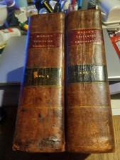 1819 MORSE'S UNIVERSAL GEOGRAPHY NICE 2 VOL FULL LEATHER SET W/5 FOLDOUT MAPS picture