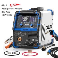 AZZUNO 6 in 1 Aluminum MIG Welder 250A 110V/220V LED Display MultiProcess Welder picture