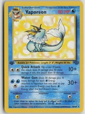 Vaporeon 28/64 Rare Jungle Pokemon 1st Edition Near Mint picture