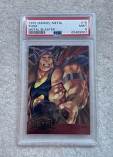 1995 MARVEL METAL SILVER BLASTER THOR PSA 9  ⚡️ FLEER Metal Blaster THOR ⚡️ RARE picture
