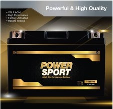 YT9B-BS AGM Lead Acid Battery For 2006 - 2018 Yamaha Raptor 700 700R 700SE picture