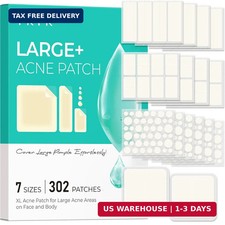 TKTK Large Pimple Patches for Face & Body Zit Breakouts, 7 Sizes 302 Count picture
