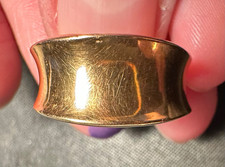 Vintage 18K mid-20th C Sculptural Band Ring Argentina Size 6.5 Solid 2.5g picture