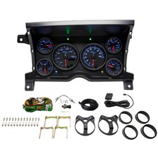 GlowShift Cluster Dash Panel Pod w/ Black 6-Gauge Set Fits 86-93 Chevy S10 picture
