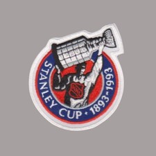 1993 NHL 100th Anniversary Stanley Cup Trophy Patch English Version picture