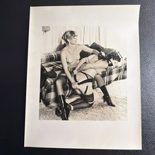 Vintage 11x14 Pinup Fashion Stage Bondage B&W Photo picture