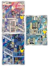 3PCS Pokemon TCG Chinese 30th Celebration Meowth Evolution AR Puzzle Art HOLO NM picture