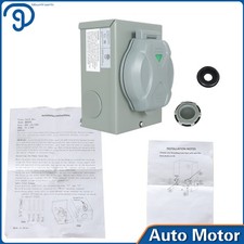 NEMA SS 2-50P Weatherproof 125/250 V  50 Amp 3 Prong Generator Power Inlet Box picture
