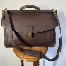Vintage Coach Beekman Business Bag Briefcase Travel Brown Leather Made in USA picture