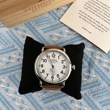 New Shinola The Runwell White Dial Tan Leather Strap Quartz Men's Watch 47mm picture