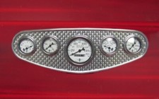 Stewart Warner style gauge panel with engine turned insert picture