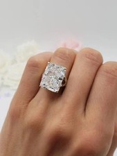9.5Ct Radiant Cut Lab-Created Diamond Engagement Wedding Ring 14K White Gold FN picture