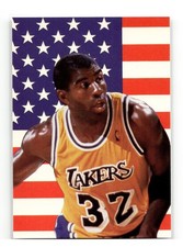 1992-93 SkyBox MAGIC JOHNSON #USA12 EX picture