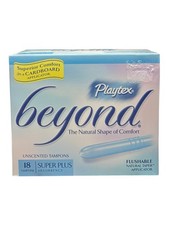 Vtg Playtex Beyond SUPER PLUS 18 Tampons Y2K Vintage Flushable Taper picture