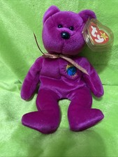 Ty Beanie Babies Millennium Y2K Bear Plush Toy - Purple New With Tags picture