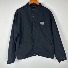 Rancho Ford Lincoln Mercury Mens Faux Suede Jacket Coat Sz Medium Monterey Club picture