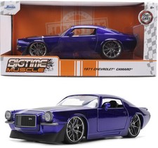 Big Time Muscle - 1:24 1971 Chevy Camaro Z28 Purple Die-Cast Car [New Toy] Toy picture
