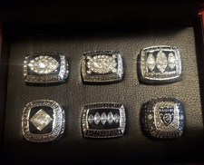 Las Vegas/ Oakland Raiders NFL Football Championship Memorabilia Set W Box picture