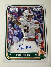 2024 Onyx Vintage Isaiah Horton Base Auto RC SP Texas A&M Qty picture