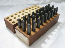Vintage Millers Falls Steel Stamp Punch Set Letters W/ Box - 3/32