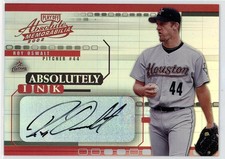 2002 Playoff Absolute Memorabilia Roy Oswalt Absolutely Ink Auto Houston Astros picture