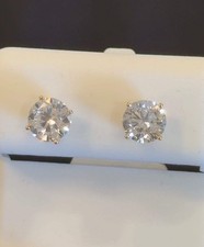10K YELLOW GOLD 1.44 CARAT CERTIFIED LAB GROWN DIAMONDS 6 MM SOLITAIRE STUDS EAR picture