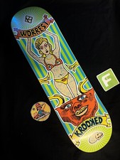 RARE Bobby Worrest Tattoo Girl Krooked Skateboard Deck Pro Model Mark Gonzales picture
