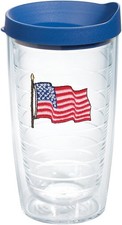 Tervis American Flag Insulated Tumbler with Emblem and 16 Ounces, Blue Lid picture