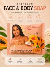 Byenblan Papaya Face & Body Soap – Brightening & Moisturizing Bar | 7 oz picture