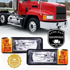 Headlights w/Bulbs Left & Right For Mack CL CH600 CH612 CH613 1990-2006 25154252 picture