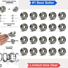 20 PCS 625-ZZ Double Shielded Ball Bearings 5x16x5 mm Chrome Steel ABEC 3 picture
