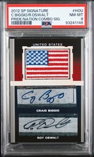 2012 SP Signature CRAIG BIGGIO ROY OSWALT Pride Nation Signed Card PSA 8 Slabbed picture