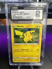 2022 Pokemon GO Pikachu Holo 028/078 CGC Guinness World Record Collection RARE picture